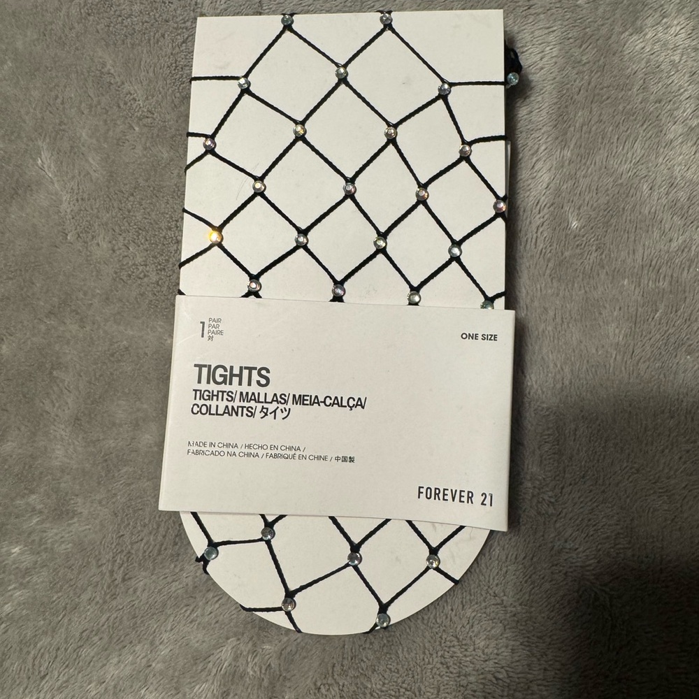 Forever 21 Black Fishnet Tights